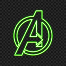 Green Avengers Neon Logo Download PNG