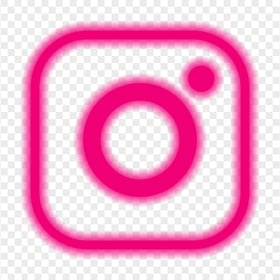 HD Aesthetic Pink Outline Neon Instagram IG Logo Icon PNG