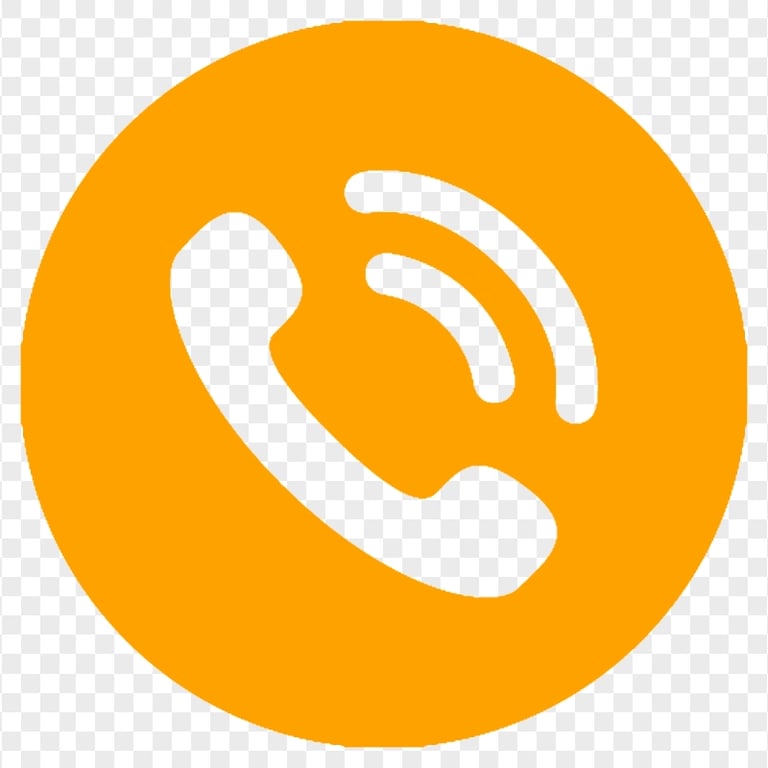 HD Orange Round Circle Phone Icon Transparent PNG