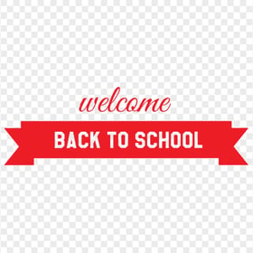 HD Red Welcome Back To School Banner PNG