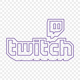HD Twitch Purple Outline Logo Transparent Background PNG
