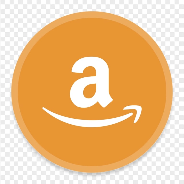 Round Circle Orange Amazon White A Letter Icon