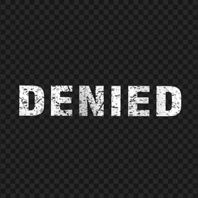 Denied Word White Rectangular Stamp