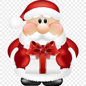 PNG Cartoon Santa Claus Holding Gift Box