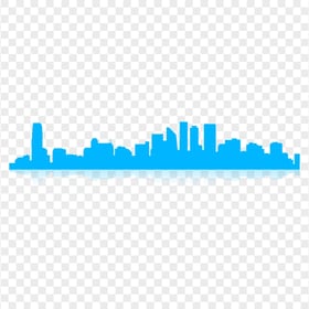 Building Skyline City Landscape Blue Silhouette PNG