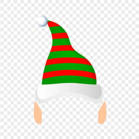 Cartoon Elf Hat With Ears PNG