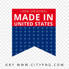 100 Original Made In USA Logo Sign Label Design PNG