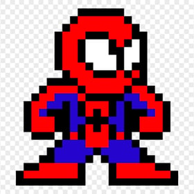 HD Spider Man Standing Chibi Pixel PNG