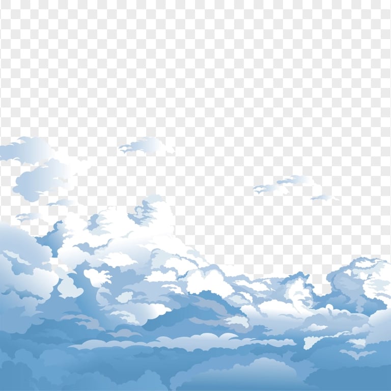 HD Cartoon Illustration Sky Clouds Transparent PNG