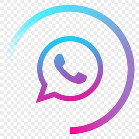 HD Creative Circle Blue Gradient To Purple Whatsapp Icon PNG