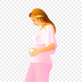 Cartoon Vector Pregnant Woman HD PNG
