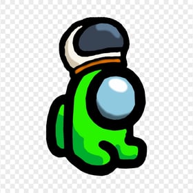 HD Lime Among Us Mini Crewmate Character Baby Astronaut Helmet PNG