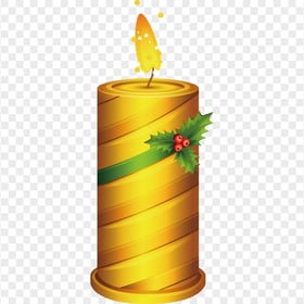 FREE Christmas Illustration Burning Candle PNG