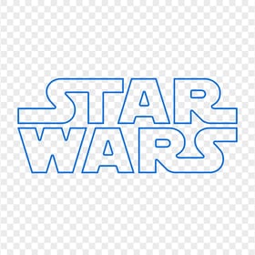HD Blue Outline Star Wars Logo PNG