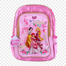 HD Pink Disney Princess School Backpack PNG