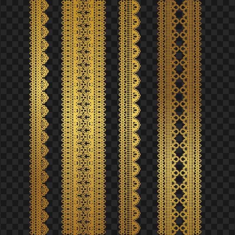 Gold Lace Border Transparent Background Citypng
