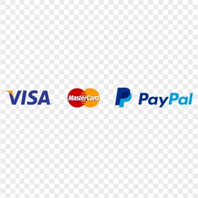 HD Visa MasterCard & Paypal Payment Methods Logos PNG