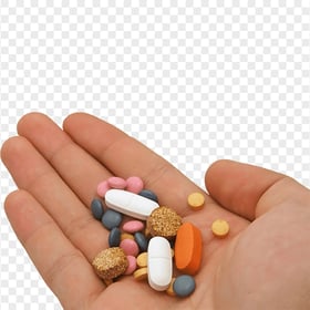 Hand Taking Medicine Pill Drugs Capsules