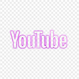 HD Purple Neon Aesthetic Youtube Word Text Logo PNG