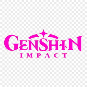 Transparent HD Genshin Impact Game Pink Logo