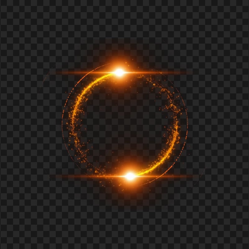 Gold Circle Light Flare Effect Hd Png | Citypng