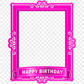 HD Pink Happy Birthday Poster Frame PNG
