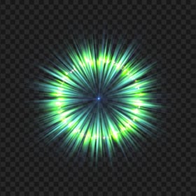 HD Green Circle Light Energy Effect PNG