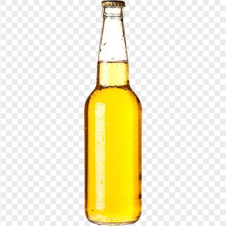 HD Cold Closed Beer Glass Bottle PNG