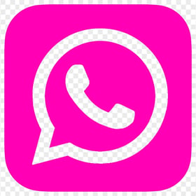 HD Pink Outline Whatsapp Wa Square Logo Icon PNG