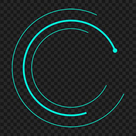 Blue Teal Creative Swirl Circle Transparent PNG