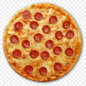 Unique Pepperoni Pizza Top View Italian Food FREE PNG