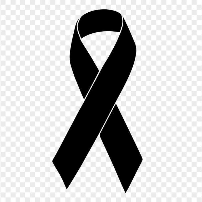 Black Cancer Death Ribbon HD Transparent Background Citypng