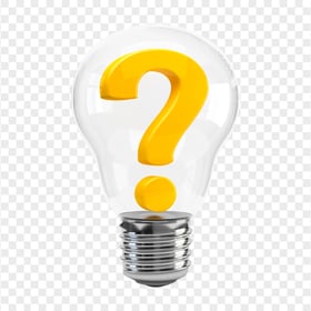 Illustration Light Bulb Contains Question Mark Icon