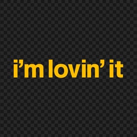 HD Yellow I'm Lovin'It McDonald McDonald's Logo Text PNG Image