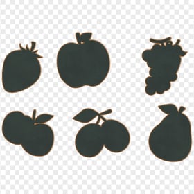 Fruits Chalkboard Label PNG