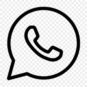 Whatsapp Black Logo Icon Transparent PNG