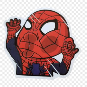HD Crawling Spiderman Chibi Baby Character Cartoon PNG