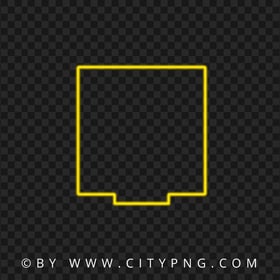 HD PNG Creative Square Neon Yellow Frame Border