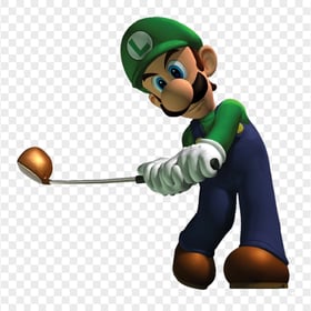 HD Mario Golf Luigi Character Transparent PNG