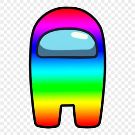 HD Rainbow Among Us Imposter Character PNG