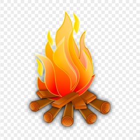 HD Cartoon Bonfire Campfire Illustration PNG