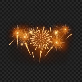 Sparkle Orange Fireworks PNG