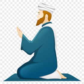 Muslim Man Pray Icon Islamic Praying Ramadan