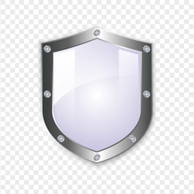 Silver Gray Shield Security Sign Logo PNG