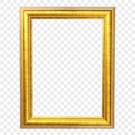 Real Gold Wooden Vintage Frame FREE PNG