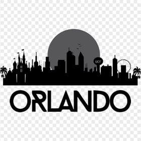 HD Orlando Skyline City Cityscape Silhouette PNG