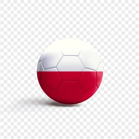 HD Soccer Ball With Poland Flag PNG