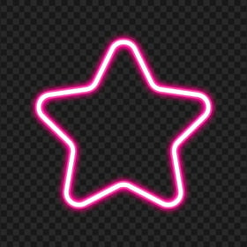 HD Pink Glowing Neon Star PNG