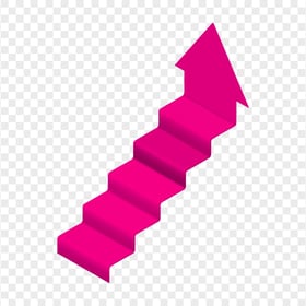 HD Pink Up Stairs Arrow PNG