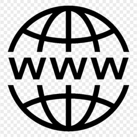 Transparent Networking Internet www Globe Black Icon